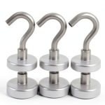 Magnetic Hooks E BAVITE Strong White 10 Pack Heavy Duty 30Lbs-0