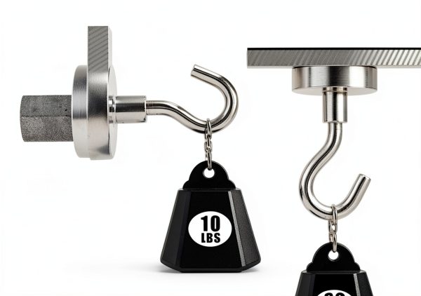 Magnetic Hooks LOVIMAG 30lbs Strong Magnetic Hooks 12 Pack Silver-3
