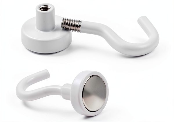 Magnetic Hooks E BAVITE Strong White 10 Pack Heavy Duty 30Lbs-3