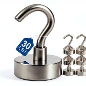 Magnetic Hooks LOVIMAG 30lb Silver Hook Set 25‑Pack-0