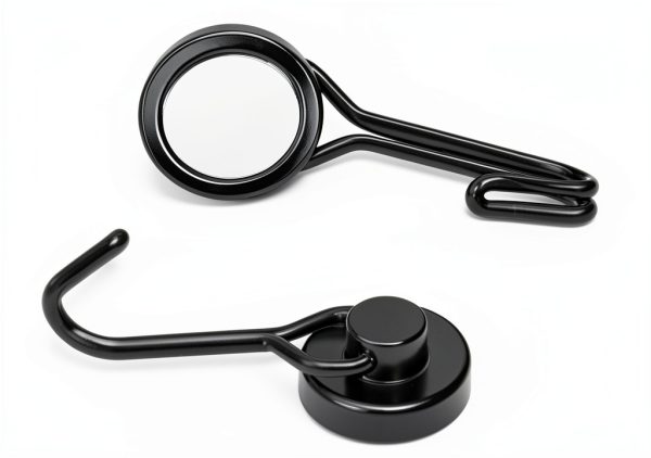 Magnetic Hooks MIKEDE 4 Pack 40lb Heavy Duty Neodymium Black-2