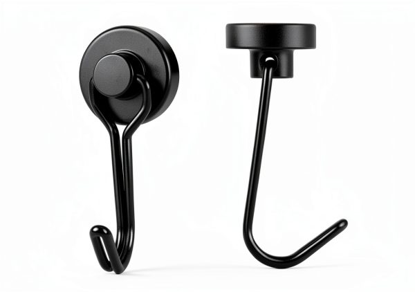 Magnetic Hooks MIKEDE 4 Pack 40lb Heavy Duty Neodymium Black-3