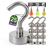 Magnetic Hooks 12 Pack Heavy Duty Silver by Mukfirm for Cruise Cabins-0