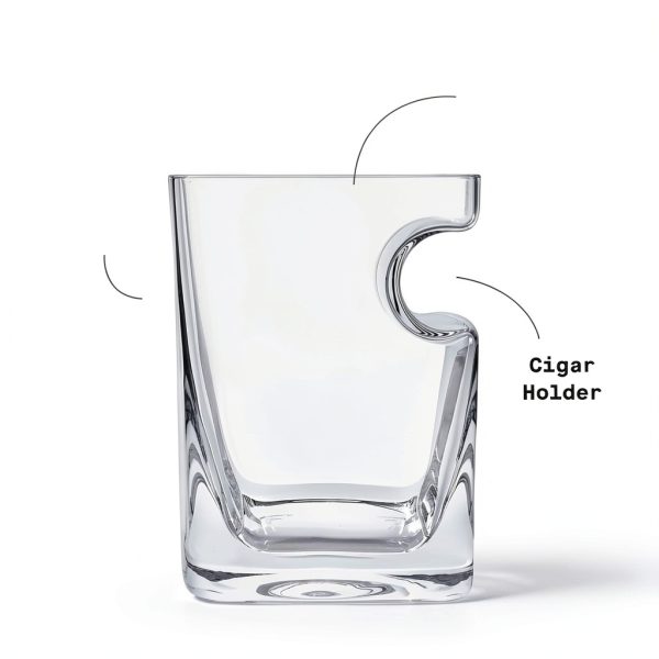 Corkcicle Premium Cigar Glass 9oz Clear Whiskey Glass with Built-In-3