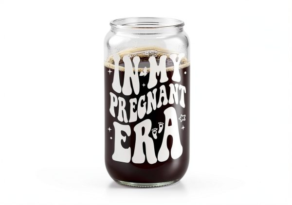 Fairy's Gift Pregnant Women 16 oz Iced Coffee Cup, White, Spill Proof,-8