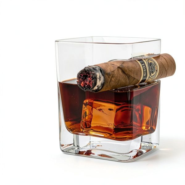 Corkcicle Premium Cigar Glass 9oz Clear Whiskey Glass with Built-In-1