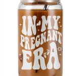 Fairy's Gift Pregnant Women 16 oz Iced Coffee Cup, White, Spill Proof,-0
