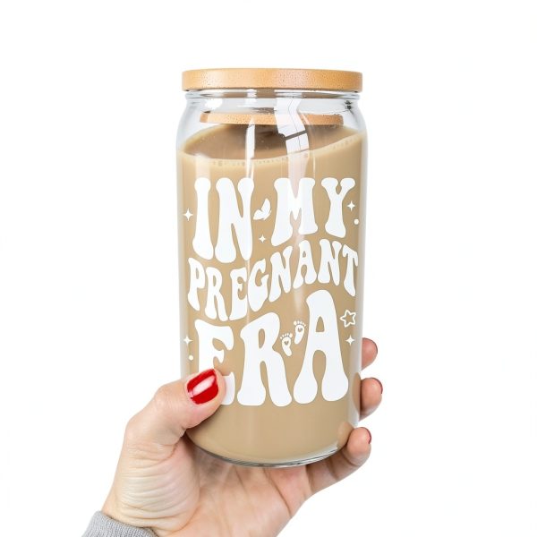 Fairy's Gift Pregnant Women 16 oz Iced Coffee Cup, White, Spill Proof,-1