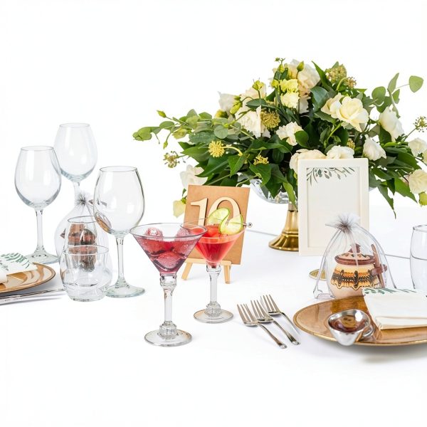 40 Pack Plastic Martini Glasses 5 Oz Disposable Cocktail Glasses by-8