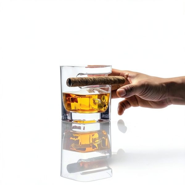 Corkcicle Premium Cigar Glass 9oz Clear Whiskey Glass with Built-In-5
