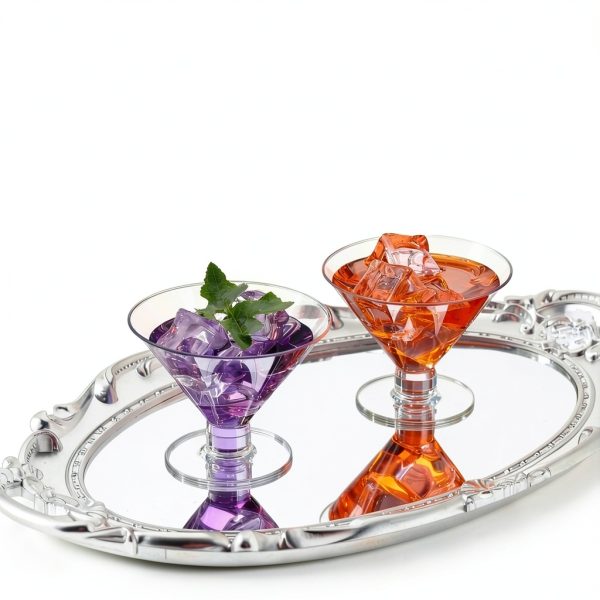 40 Pack Plastic Martini Glasses 5 Oz Disposable Cocktail Glasses by-7